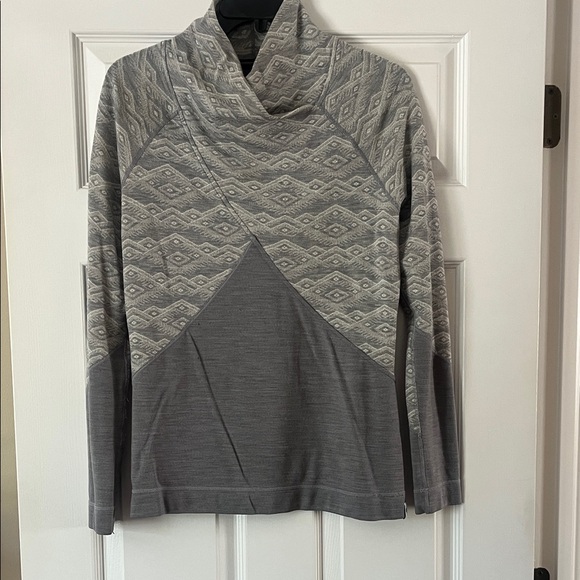 Smartwool Women's Gray Geometric Cowl Sweater - Picture 1 of 4